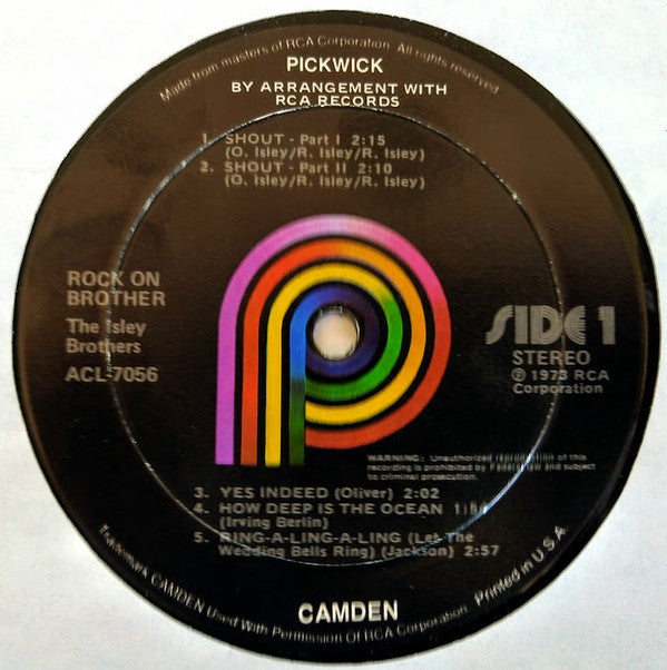 The Isley Brothers : Rock On Brother (LP, Album, RE, Kee)