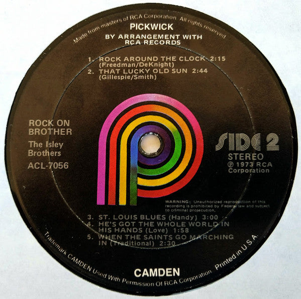 The Isley Brothers : Rock On Brother (LP, Album, RE, Kee)