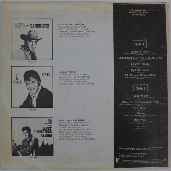 Elvis Presley : Almost In Love (LP, Comp, RE, PRC)