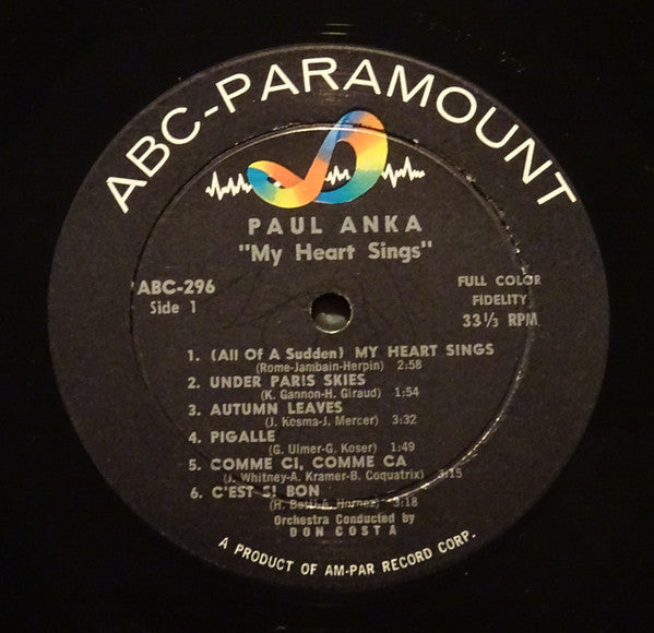 Paul Anka : My Heart Sings (LP, Album, Mono)
