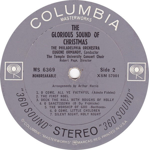 The Philadelphia Orchestra, The Temple University Choirs : The Glorious Sound Of Christmas (LP, Ter)