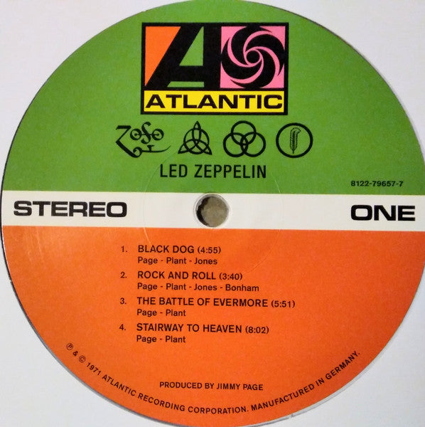 Led Zeppelin : Untitled (LP, Album, RE, RM, RP, Cle)