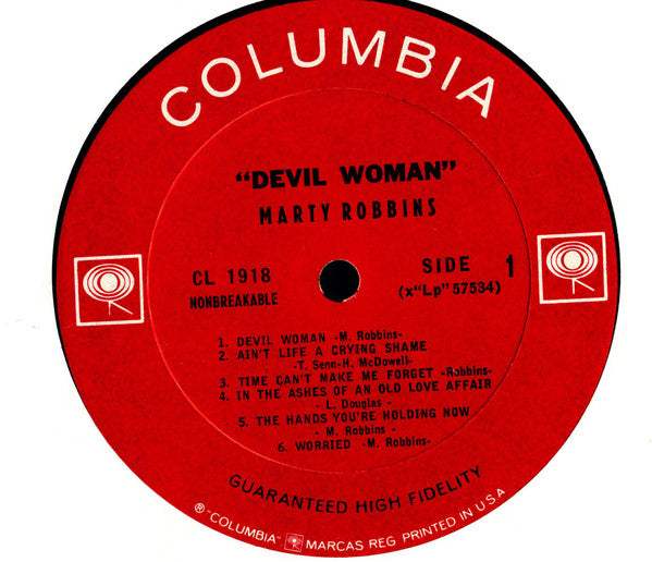 Marty Robbins : Devil Woman (LP, Album, Mono)
