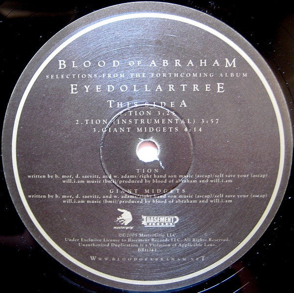 Blood Of Abraham (2) : Eyedollartree (12", Promo, Smplr)