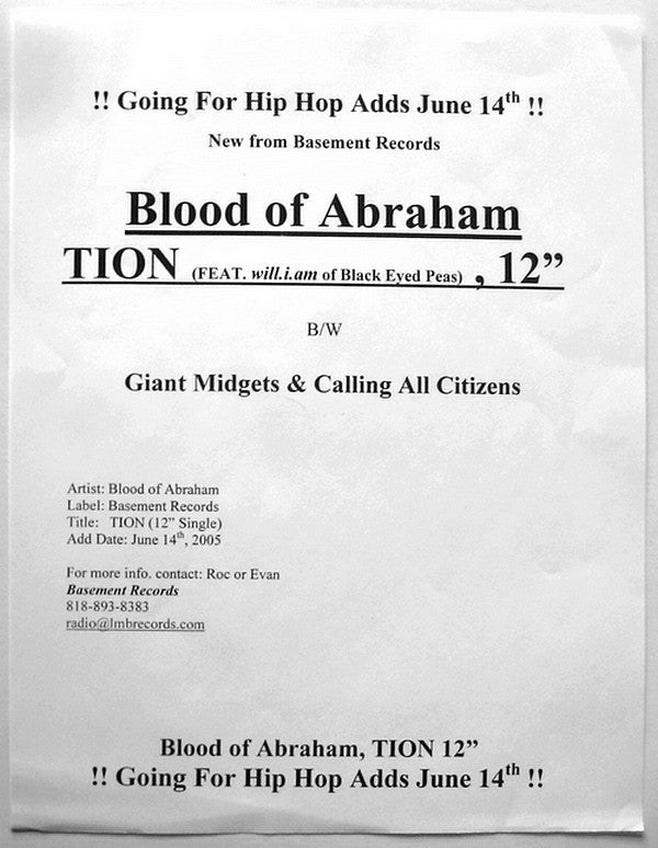Blood Of Abraham (2) : Eyedollartree (12", Promo, Smplr)