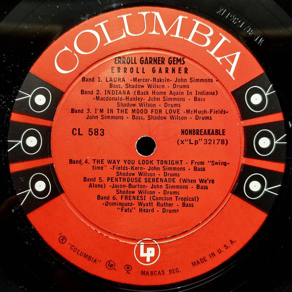 Erroll Garner : Gems (LP, Album, Mono, RE, Ter)