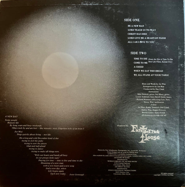 Joe Wise (3) : A New Day (LP, Album)