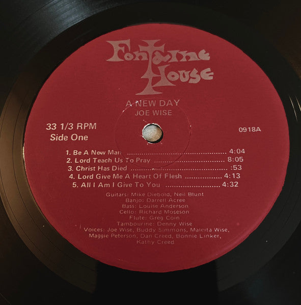 Joe Wise (3) : A New Day (LP, Album)