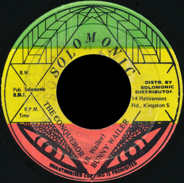 Bunny Wailer : The Conqueror (7")