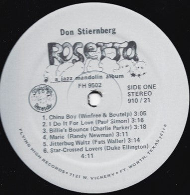 Don Stiernberg : Rosetta (LP, Album)