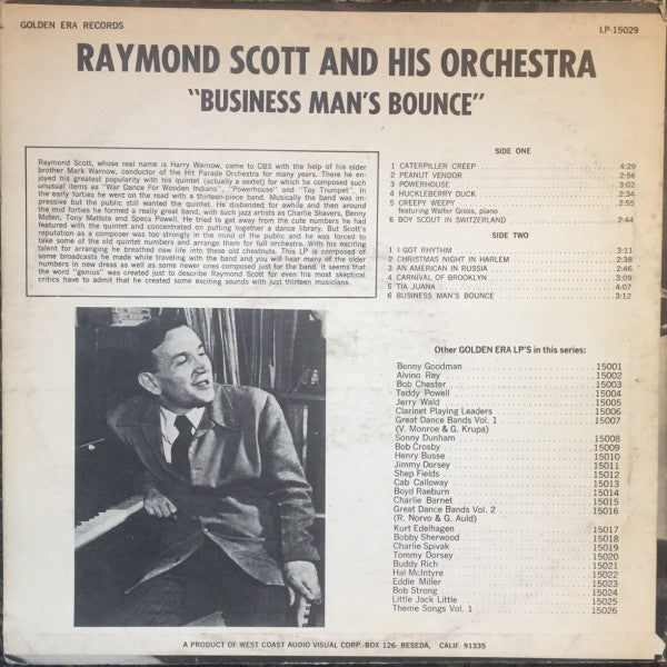 Raymond Scott And His Orchestra : Business Man's Bounce (LP, Comp)