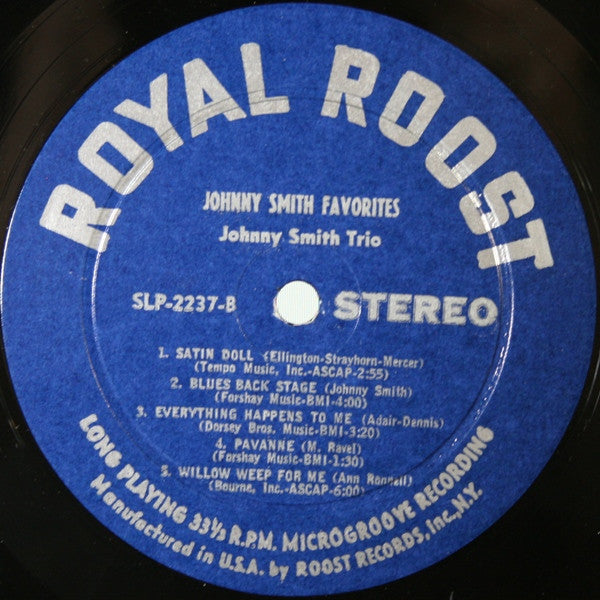 Johnny Smith Trio : Johnny Smith Favorites (LP, Album)