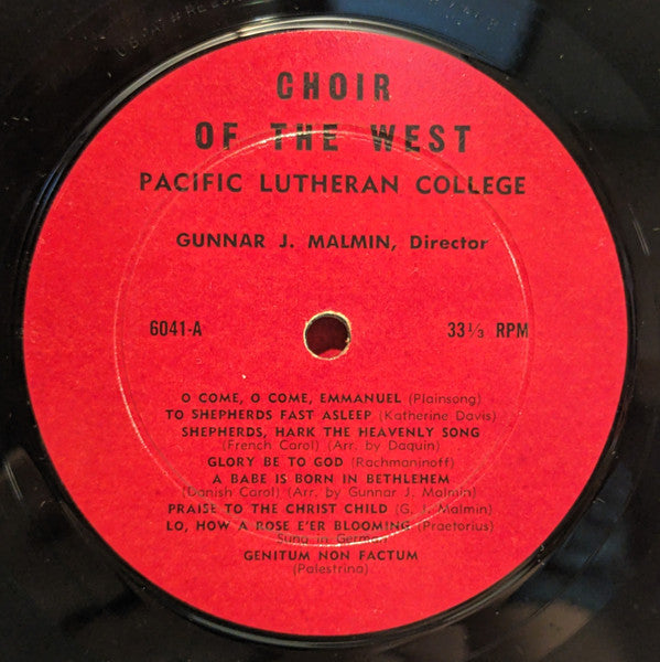 Pacific Lutheran University Choir Of The West : Christmas With The Pacific Lutheran College Choir Of The West (LP, Album)