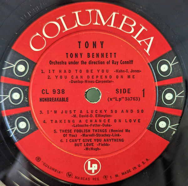 Tony Bennett : Tony (LP, Album, Mono, Bri)