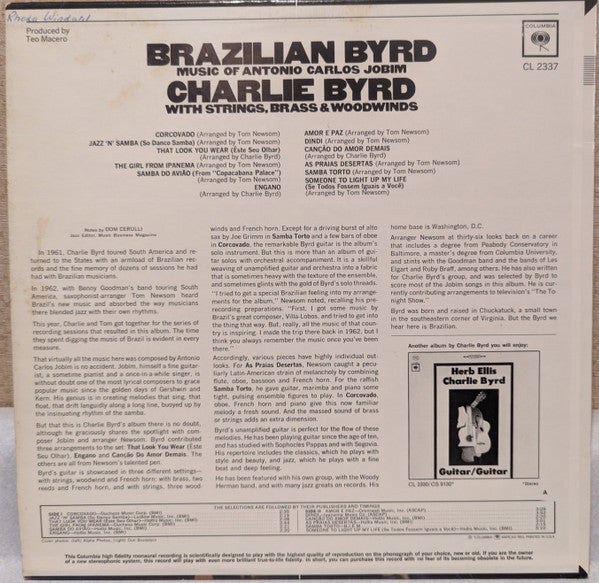 Charlie Byrd : Brazilian Byrd (LP, Mono)