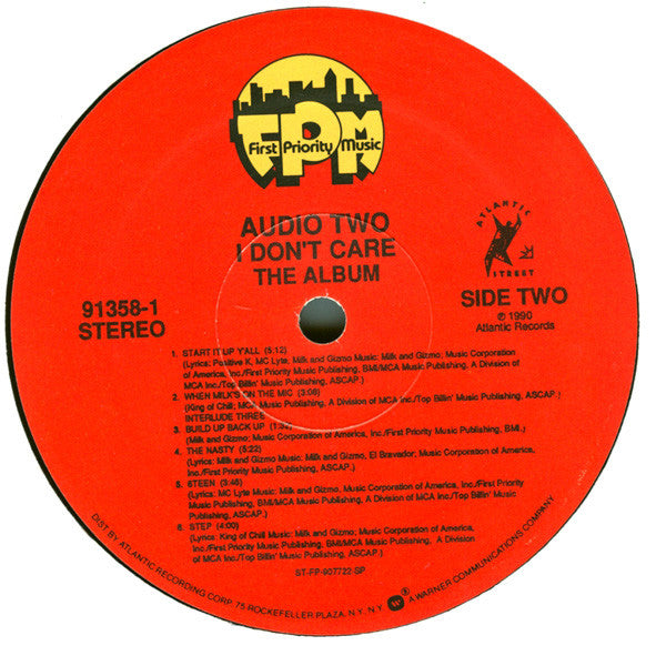 Audio Two : I Don't Care (The Album) (LP, Album)