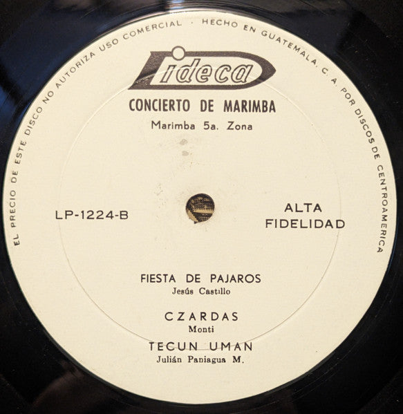 Marimba La Voz De Los Altos : Concierto De Marimba (LP, Album)
