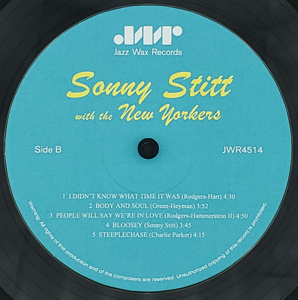 Sonny Stitt : Sonny Stitt With The New Yorkers (LP, Album, RE, 180)