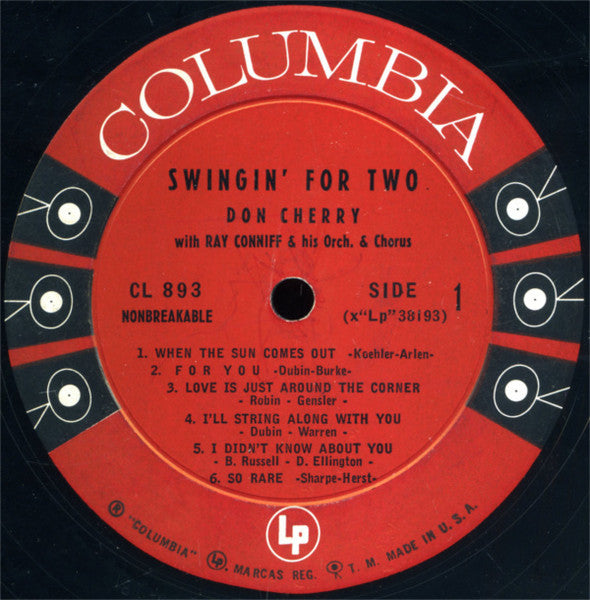 Don Cherry (2) With Ray Conniff & His Orchestra : Swingin' For Two (LP, Album)
