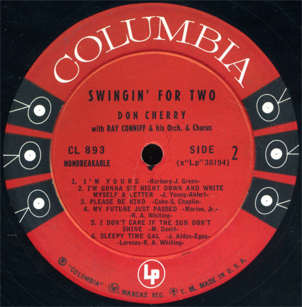 Don Cherry (2) With Ray Conniff & His Orchestra : Swingin' For Two (LP, Album)