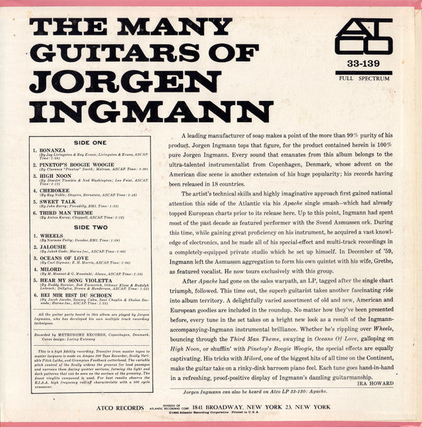 Jørgen Ingmann : The Many Guitars Of Jorgen Ingmann (LP)