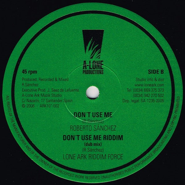 Rod Taylor / Roberto Sanchez : You're Going Away / Don't Use Me (10")