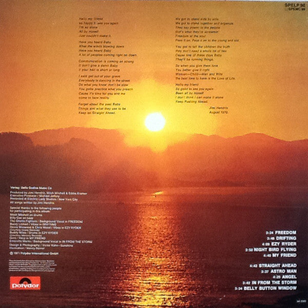 Jimi Hendrix : The Cry Of Love (LP, Album)