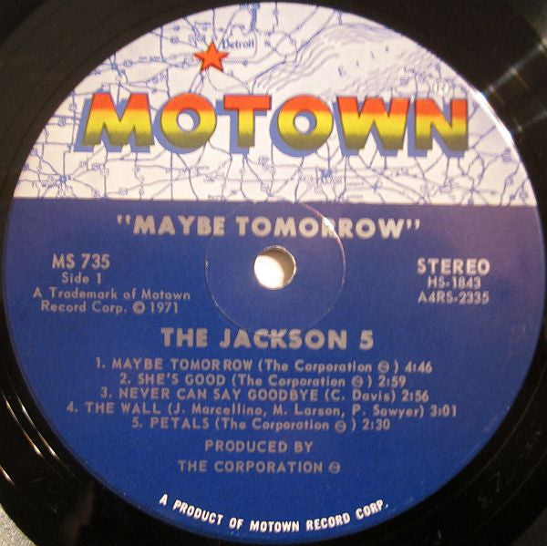 The Jackson 5 : Maybe Tomorrow (LP, Album, Ind)