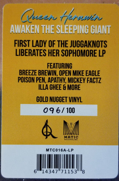 Queen Herawin : Awaken The Sleeping Giant (LP, Album, Ltd, Num, Gol)