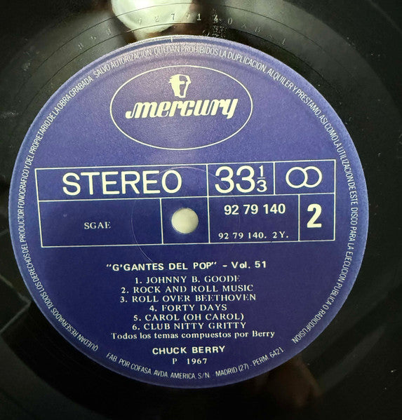 Chuck Berry : Gigantes Del Pop - Vol. 51 (LP, Album)
