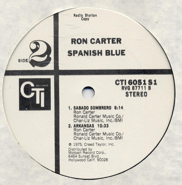 Ron Carter : Spanish Blue (LP, Album, Promo, Gat)