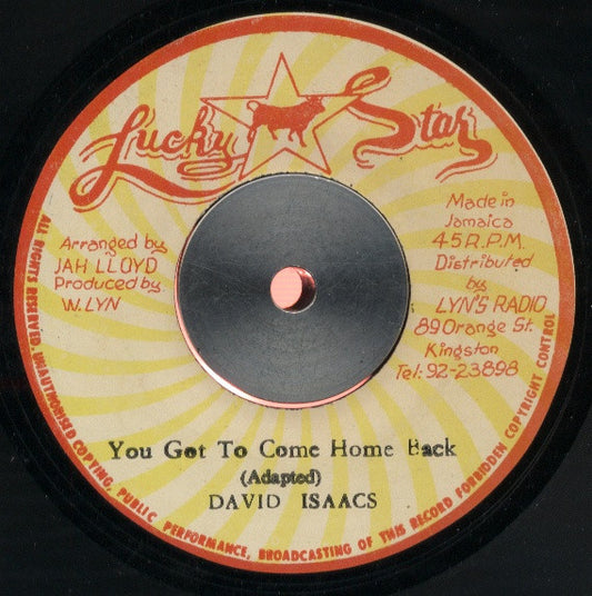 David Isaacs : You Got To Come Home Back (7")