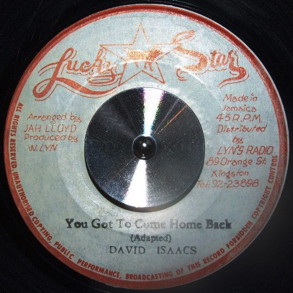 David Isaacs : You Got To Come Home Back (7")