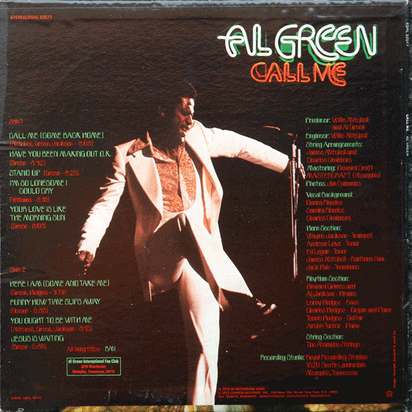 Al Green : Call Me (LP, Album, TH )