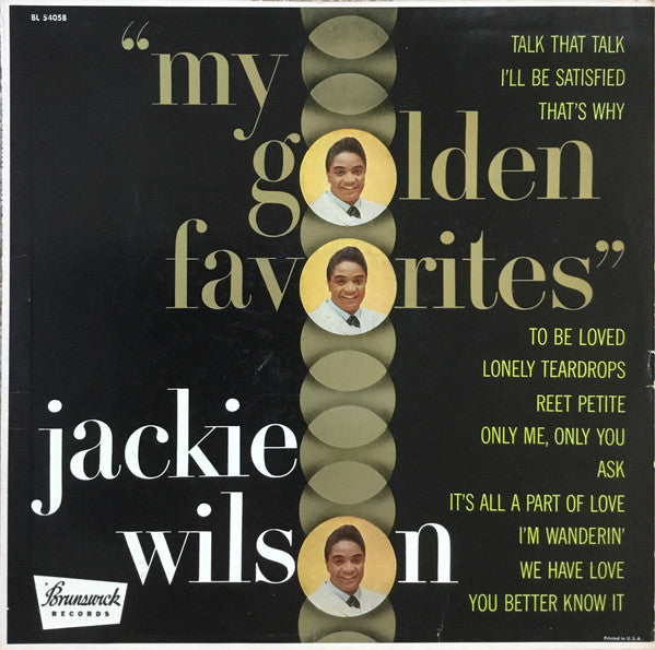 Jackie Wilson : My Golden Favorites (LP, Comp, Mono)