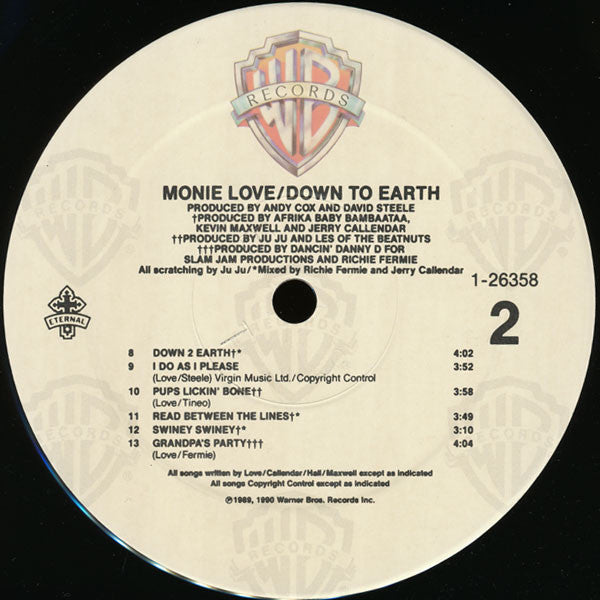 Monie Love : Down To Earth (LP, Album)