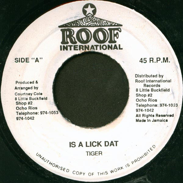Tiger : Is A Lick Dat (7")