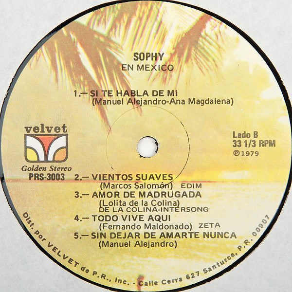 Sophy : En Mexico (LP, Album)