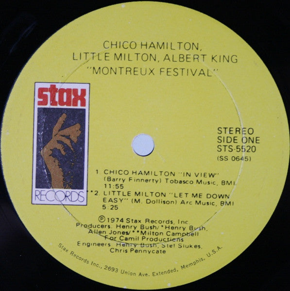Albert King / Chico Hamilton / Little Milton : Montreux Festival (LP, Album, Son)