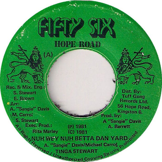 Tinga Stewart : Nuh Wey Nuh Betta Dan Yard (7")
