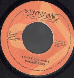 Barbara Jones : I Never Will Marry / Don't Stay Away (7")