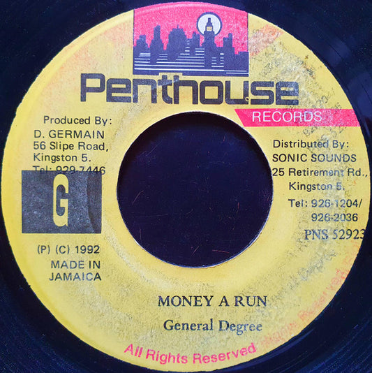 General Degree : Money A Run (7", Yel)