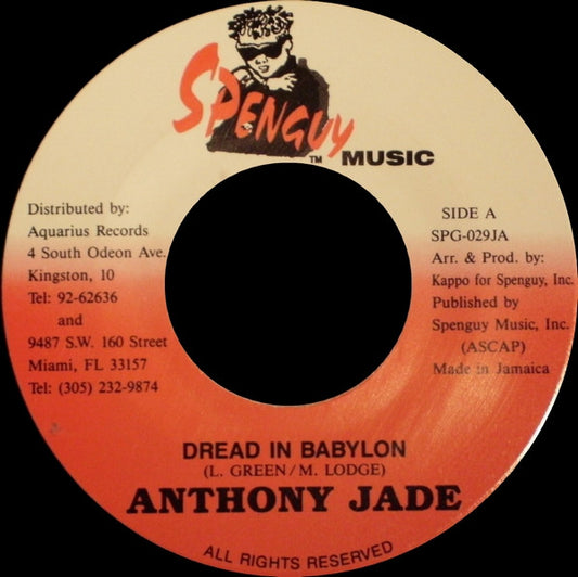 Anthony Jade : Dread In Babylon (7")