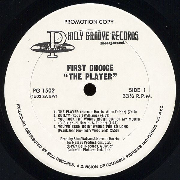 First Choice : The Player (LP, Album, Promo)
