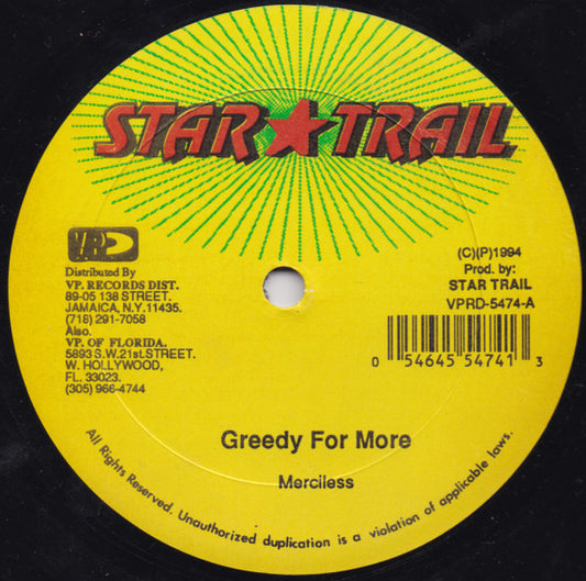 Merciless / Everton Blender, Kulcha Knox : Greedy For More / Are You Ready (12")