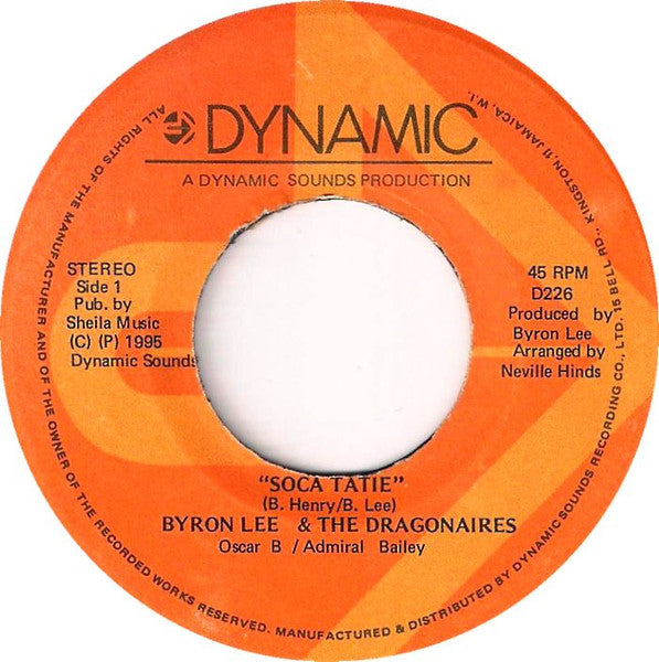 Byron Lee And The Dragonaires : Soca Tatie (7")