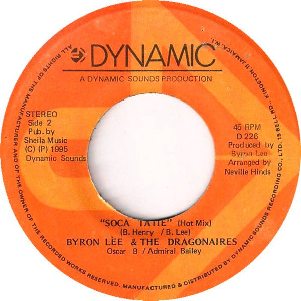 Byron Lee And The Dragonaires : Soca Tatie (7")