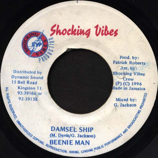 Beenie Man : Damsel Ship (7")