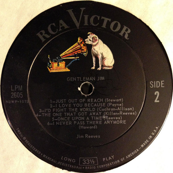 Jim Reeves : Gentleman Jim (LP, Album, Mono, Ind)