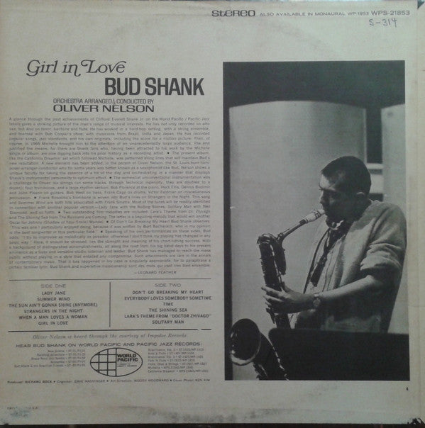 Bud Shank : Girl In Love (LP, Album)